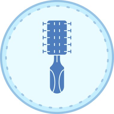 Mavi ve beyaz bir ikonun vektör illüstrasyonu