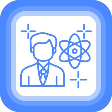 İş adamı. Web simgesi basit illüstrasyon