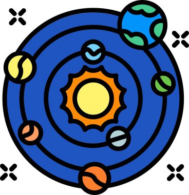 özet biçiminde gezegen simgesi arkaplanda izole