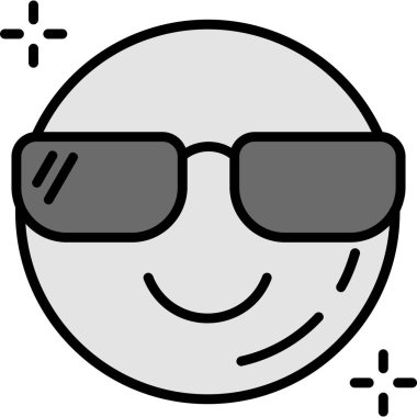 Çizgi film simgesinin vektör çizimi