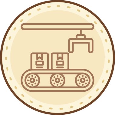 Bir makine simgesinin vektör illüstrasyonu