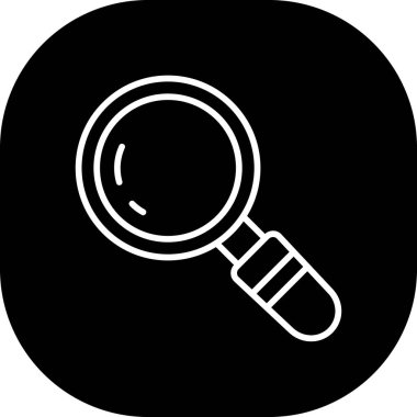 Kişisel büyüteç simgesinin illüstrasyon vektör simgesi.