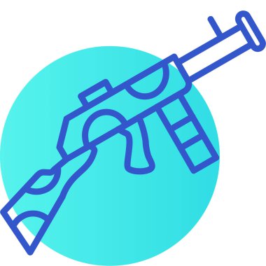 tüfek ağ simgesi basit illüstrasyon