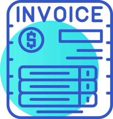 Fatura simgesi. Web için fatura vektör simgelerinin özet çizimi