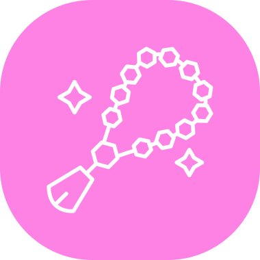 Eşsiz Kolye Vektör Satır Simgesi