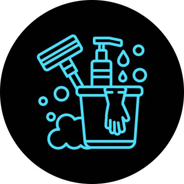 Temizlik servisi simgesinin vektör illüstrasyonu