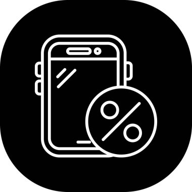 Cep telefonu simgesi, vektör illüstrasyonu