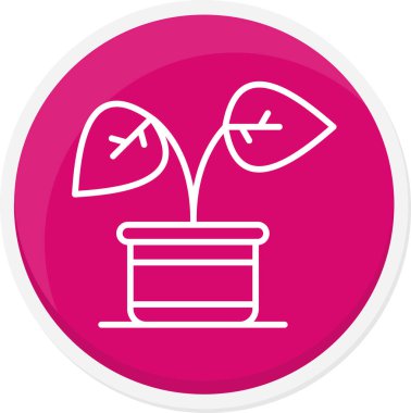 Bitki. Web simgesi basit illüstrasyon