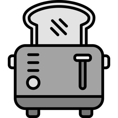 ekmek simgesi, vektör illüstrasyonu