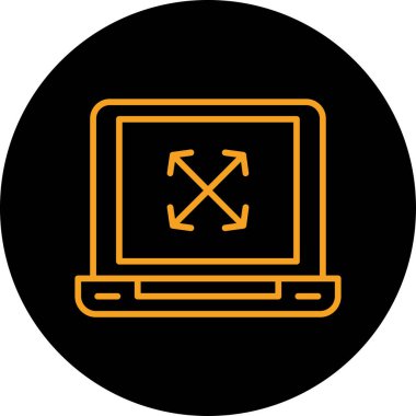 vektör lcd simgesi illüstrasyonu