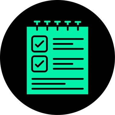 Kontrol listesi simgesinin vektör illüstrasyonu