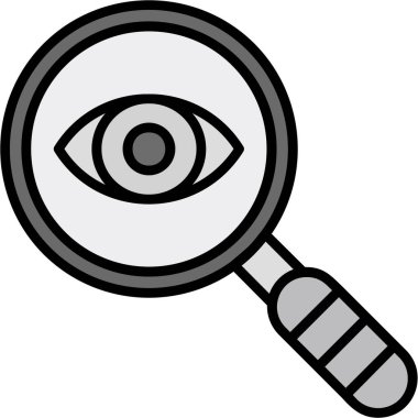 Arama simgesi. İnternet için loupe vektör simgesinin basit çizimi