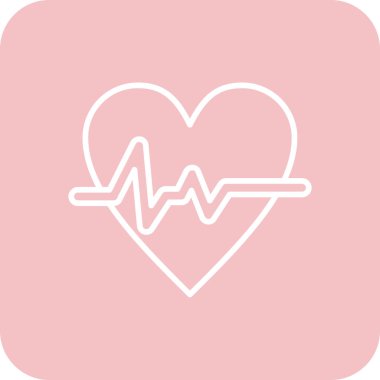 kalp atışı işareti simgesi, vektör çizim