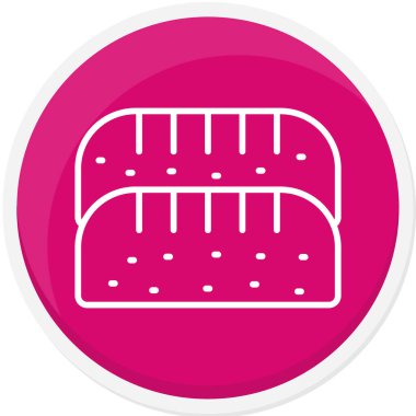 ekmek simgesi, vektör illüstrasyonu