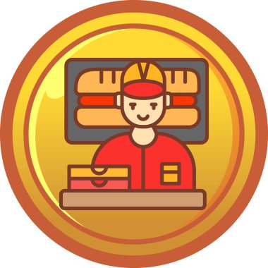 para simgesi taşıyan adam vektör, özet biçimi