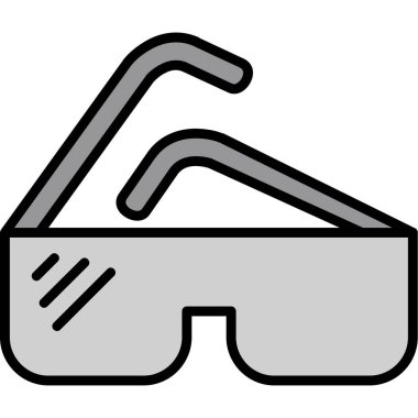 Gözlük simgesi. Gözlük vektör simgesi web için anahat çizimi