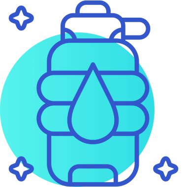 su şişesi simgesi, basit illüstrasyon