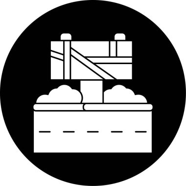 Bir fabrika simgesinin vektör illüstrasyonu