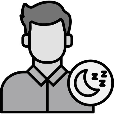 Ay ikonu vektör illüstrasyonu