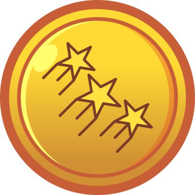 yıldız simgesi, düz biçim vektör illüstrasyonu