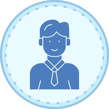 Bir insan simgesinin vektör illüstrasyonu