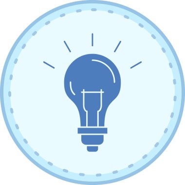 Ampul vektör satırı simgesi