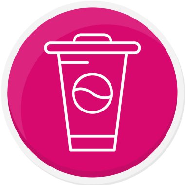 Bir fincan kahve ikonunun vektör çizimi