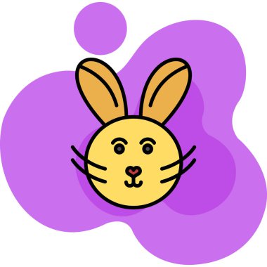 Tavşan. Web simgesi basit illüstrasyon