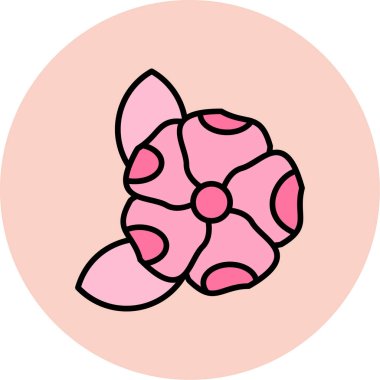 Kırmızı ve beyaz çizgi film ikonunun vektör çizimi