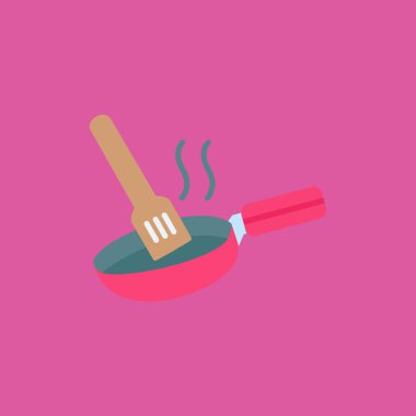 Tencere simgesi, vektör illüstrasyonu basit tasarım