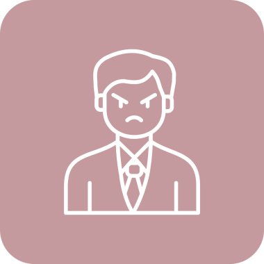 İş adamı vektör simgesi. düz tasarım illüstrasyon.