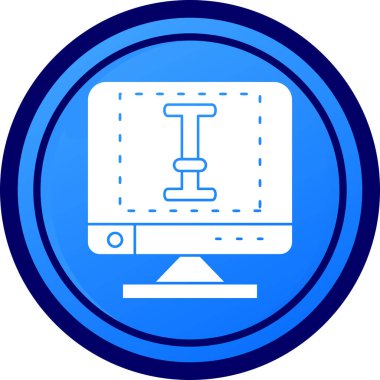 vektör lcd simgesi illüstrasyonu