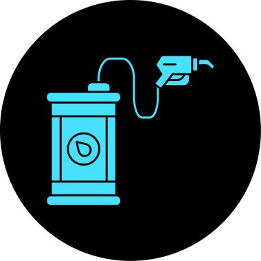 Bir benzin istasyonunun vektör illüstrasyonu