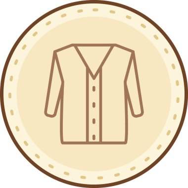 shirt simgesi vektör illüstrasyonu