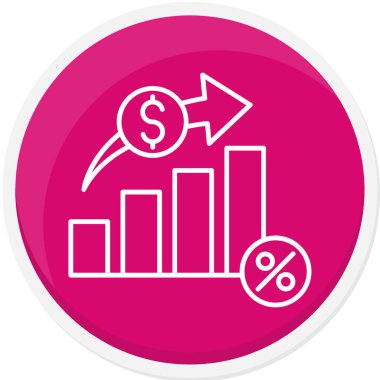 iş grafiği simgesi, vektör illüstrasyonu