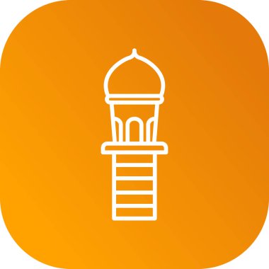 Moda tarzında izole edilmiş cami simgesi