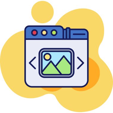 Web simgesinin vektör illüstrasyonu