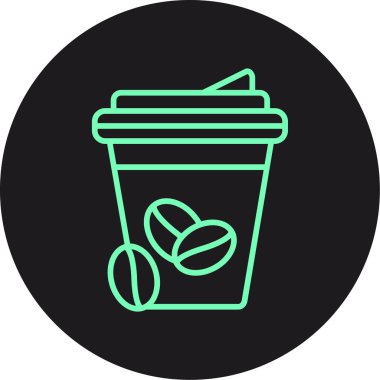 kahve ikonu vektör illüstrasyonu