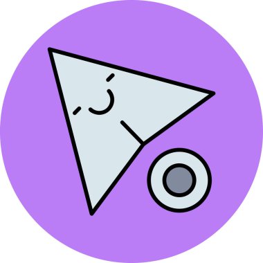 Bir bayrak simgesinin vektör illüstrasyonu