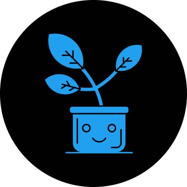 Şirin bir bitkinin vektör çizimi