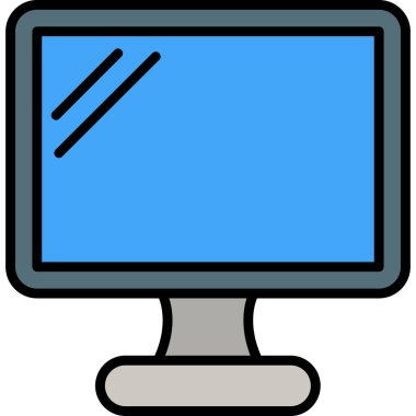 bilgisayar izleme simgesi, vektör illüstrasyonu