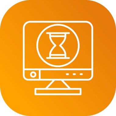 bilgisayar ekranı simgesi, vektör illüstrasyonu