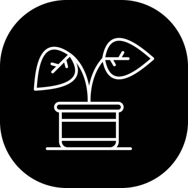 Bitki simgesinin vektör illüstrasyonu