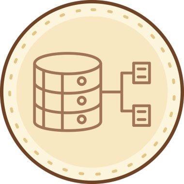 database icon in trendy style isolated background