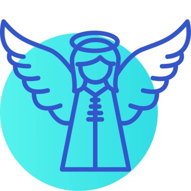 Melek. Web simgesi basit illüstrasyon