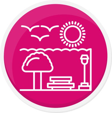 güneş ve güneş ikonu vektör illüstrasyonu