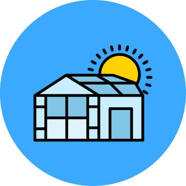 Bir ev simgesinin vektör illüstrasyonu