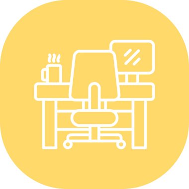 Bir sandalye simgesinin vektör illüstrasyonu