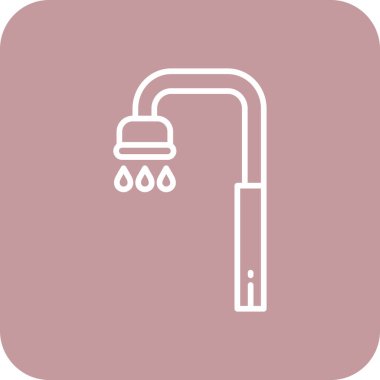 duş simgesi, vektör illüstrasyonu basit tasarım