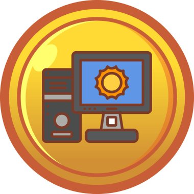 Bilgisayar kutsal kişilerin resmi. düz tasarım